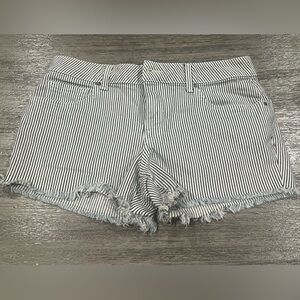 Velvet by Graham & Spencer Blue and White Striped Jean Shorts-~Size:37~